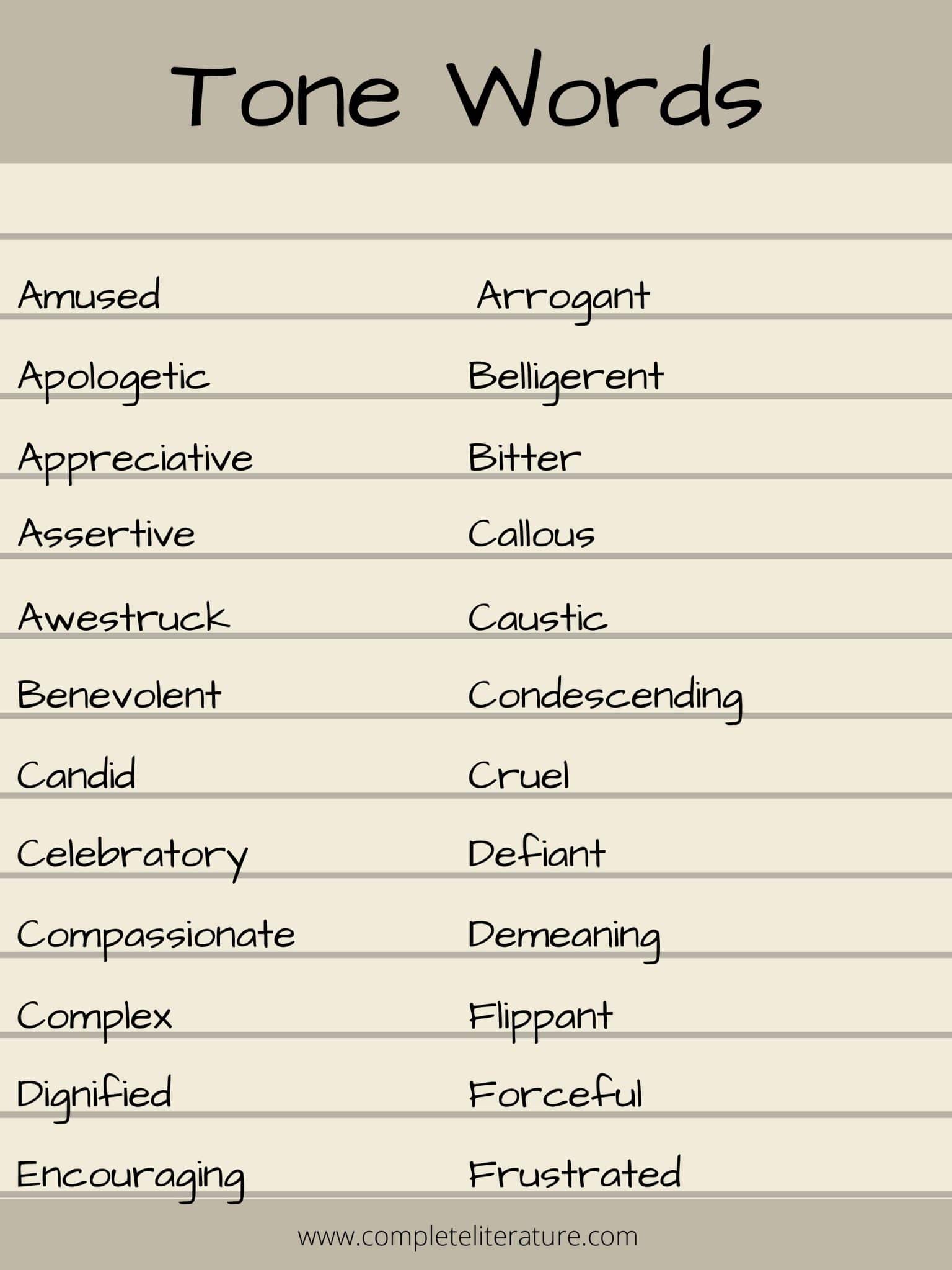 Merveille Statistiques Min ral Examples Of Tone In Writing Menthe 